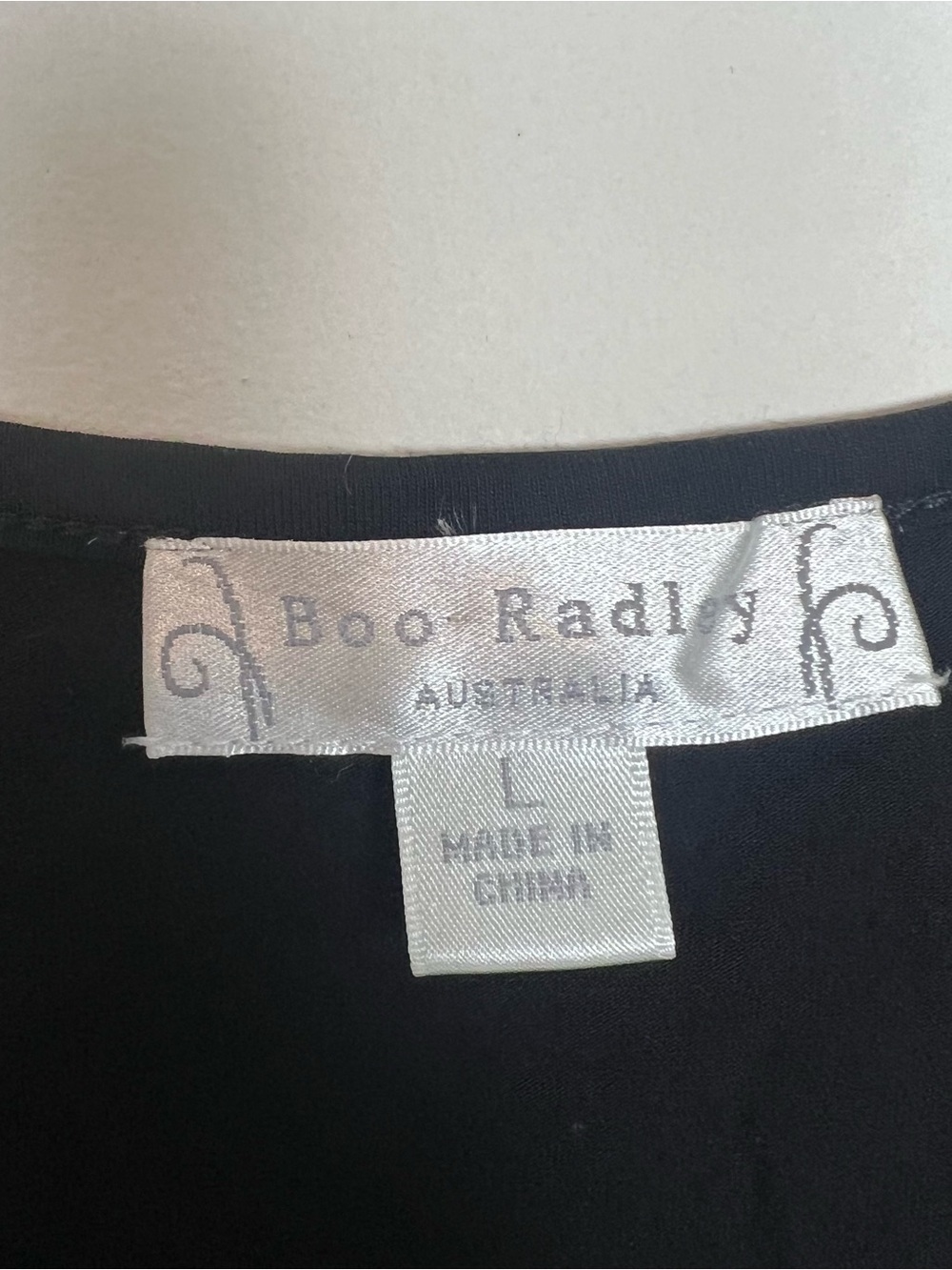 Boo Radley Australia Black Tunic Tank Top Embroidered Lace Hem-Size Large - Picture 3 of 6
